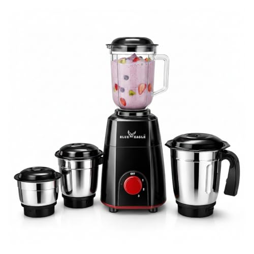 Image of Amazing 4 Jars (1 Transparent Jar+ 3 Stainless Steel Jar) 750 W Juicer Mixer Grinder (4 Jars | Black, Red)