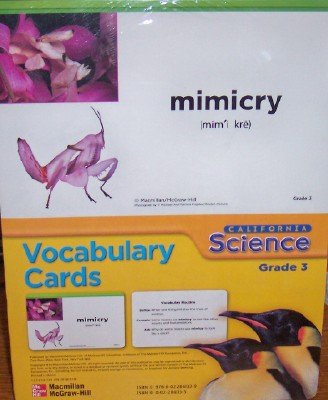 Vocabulary Cards Grade 3 (California Science): McGraw-Hill ...
