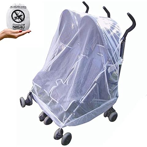 Mosquito Net for Twin Buggy with Travel Bag Cover
