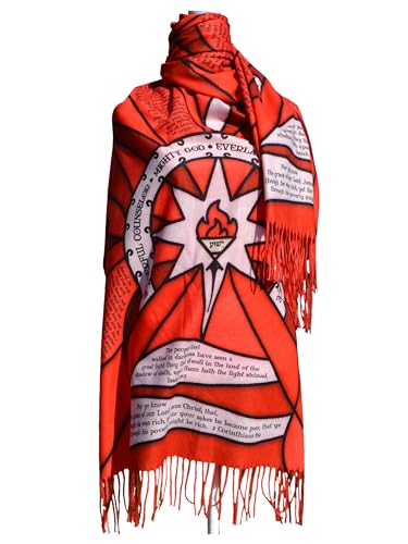 Advent Nativity Scarf - Large 27x70 Red Holiday Scarf with Christmas Bible Verse Scripture - Christian Gift for Women Pastor Wife Appreciation