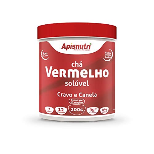 Chá Solúvel (200G) - Sabor Chá Vermelho - Cravo e Canela, Apisnutri