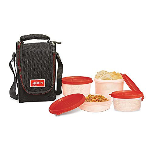 Milton Full Meal 4 Containers Lunch Box - Black (EC-SOF-FST-0017_BLACK)