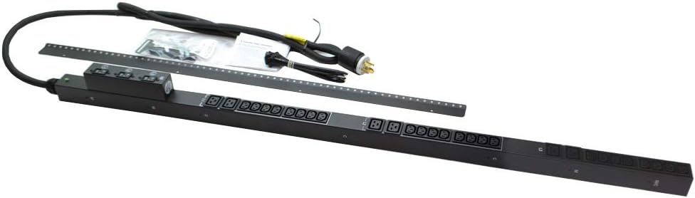 HPE H5M62A 8.6kVA 200-208V 3-Phase Delta 24A 30-Outlets C13 (24) C19 (6) Mid-Height Vertical Basic PDU Power Distribution Unit 719884-012 Compatible Replacement Spare Part for Other Systems