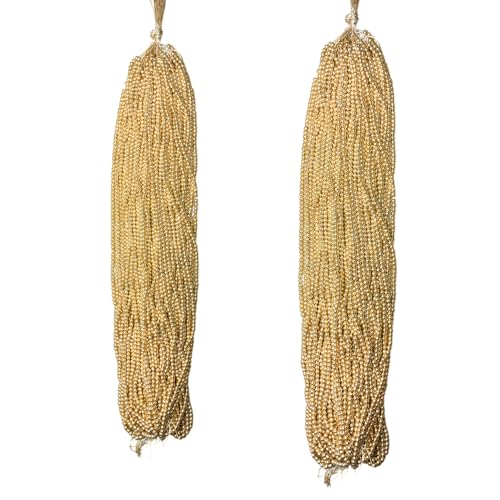 Image of (3mm 1Bunch, 4mm 1Bunch) Aari Gold Bunch Beads for Embroidery Work, Jewellery Making, Arts and Crafts Kids DIY Making (1, 3mm,4mm)