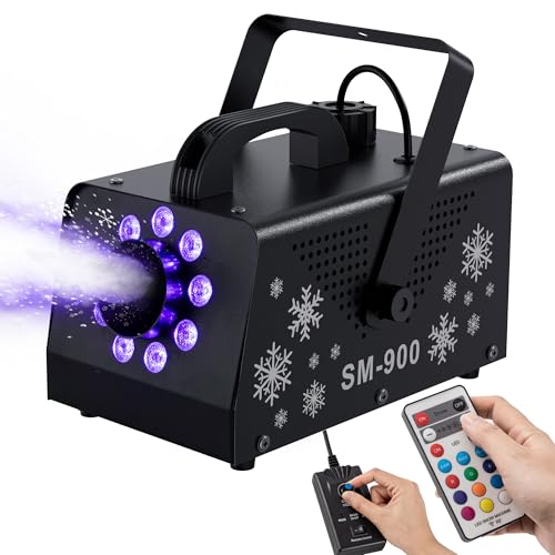 imone 900w snow machine with 9 lights christmas gifthigh output fake snow machine with remotesnow machine indooroutdoor snow making machinesnow maker machinesnowflake machine paradeparty
