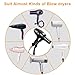 Erytlly Hair Dryer Stand Hands-Free Adjustable 360-Degree Rotating Blow Dryer Stand Hands-Free Metal Hair Dryer Holder Stand for Bathroom, Vanity, Makeup Room