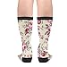 LUMANSITTER Shabby Chic Rose Flower Floral Novelty Fun Crew Socks Fashion Comfortable Men And Women Crazy Dress Socks
