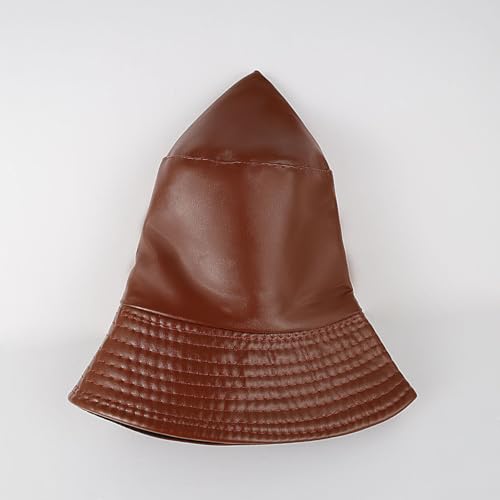 Image of Unisex Black Bucket Hat Waterproof Rain Hat Reversible Shiny Rave Bucket Hat for Concert Festival