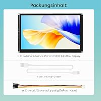 ELECROW ESP32 Display 10,1" IPS HMI ESP32-P4 Touchscreen mit KI-Sprachmodul – Ansicht 8