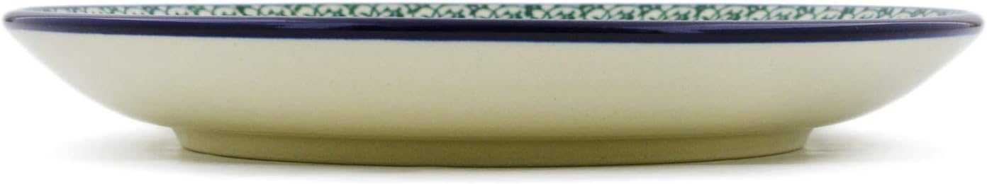 Polmedia Polish Pottery Dessert Plate UNIKAT - Spring On The Branch Pattern Handmade in Boleslawiec Poland by Ceramika Artystyczna + Certificate of Authenticity
