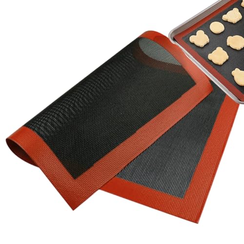 Bandeja de silicona para hornear, alfombrilla de silicona antideslizante, extra gruesa y antiadherente, bandeja de rodillo suizo, para hacer bollos, galletas