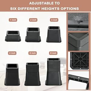 Shouwuhho20pcsadjustablebedrisers13or6inchheavydutyfurnitureriserselevationinheights123456inchforcouchsofatablechairraiserssupportupto6000lbsblack Urban Country Home Decor Shouwuhho 20 pcs adjustable bed risers 1 3 or 6 inch heavy duty furniture risers elevation in heights 1 2 3 4 5 6 inch for couch sofa table chair raisers support up to 6000 lbs black urban country home decor