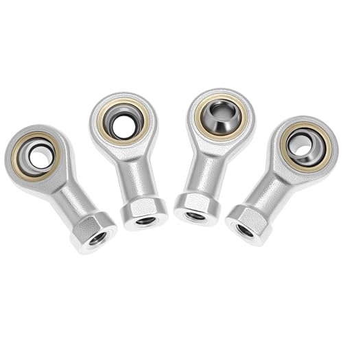 QWORK® 4 Stück 6mm Gelenkkopf Gelenklager, M6 x 1.0 Gelenklager Metrisch Innengewinde Rechtsgewinde selbst-schmierend für Sphärische Gleitstangenenden