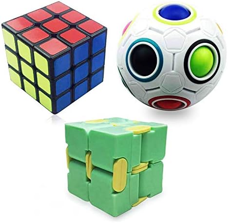 Anditoy Speed Cube Magic Puzzle Ball Infinity Plastic Cube Fidget Toys for Kids Teens Boys Girls Christmas Stocking Stuffers Gifts