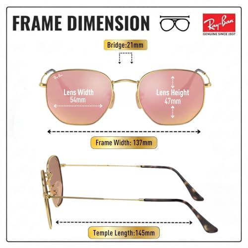 Image of Ray-Ban RB3548N HEXAGONAL FLAT LENSES Sunglasses w /Official Eyewear Kit