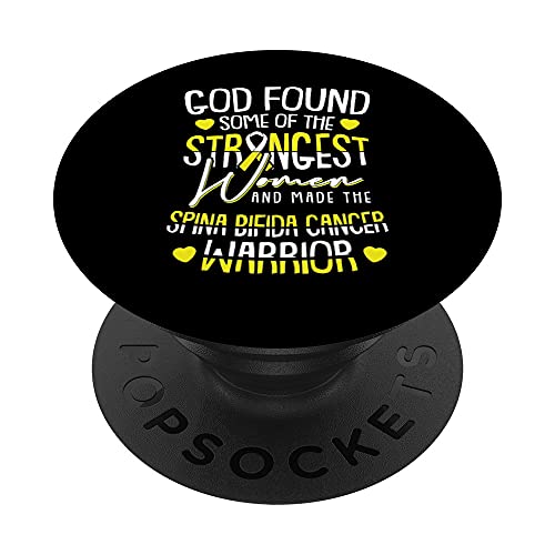 God Found The Strongest Women Spina Bifida Awarenes Warrior PopSockets PopGrip Intercambiable
