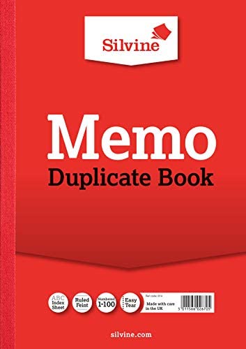 Silvine Duplicate Order Book 210x127mm Pack of 6