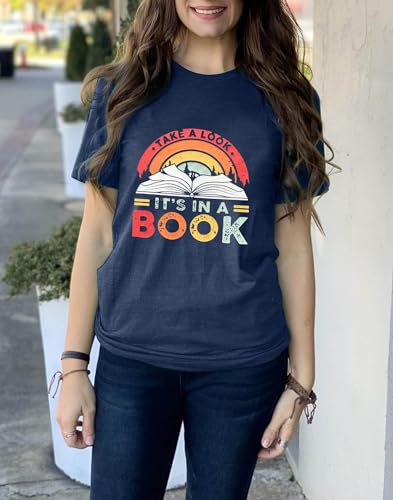 Books Shirts for Women Reading Tshirts Gifts for Teacher Bookworm Readers Librarian Bibliophile Tee Tops S-XXL4