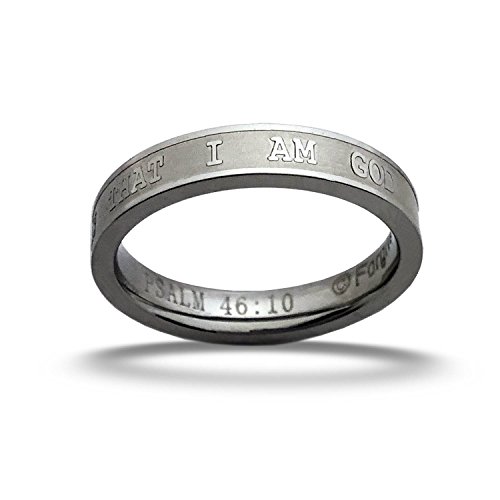 FORGIVEN JEWELRY Be Still and Know Ring Stainless Steel