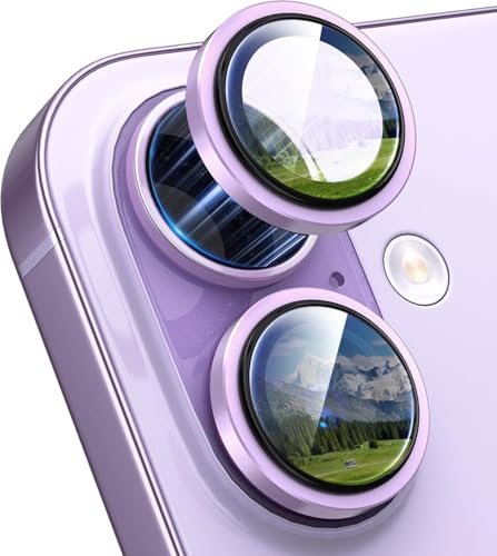Image of for iPhone 17 Camera Lens Protector Original Individual Lens Screen Protector | 9H Hardness, Scratch-Resistant, Case Friendly (Purple)