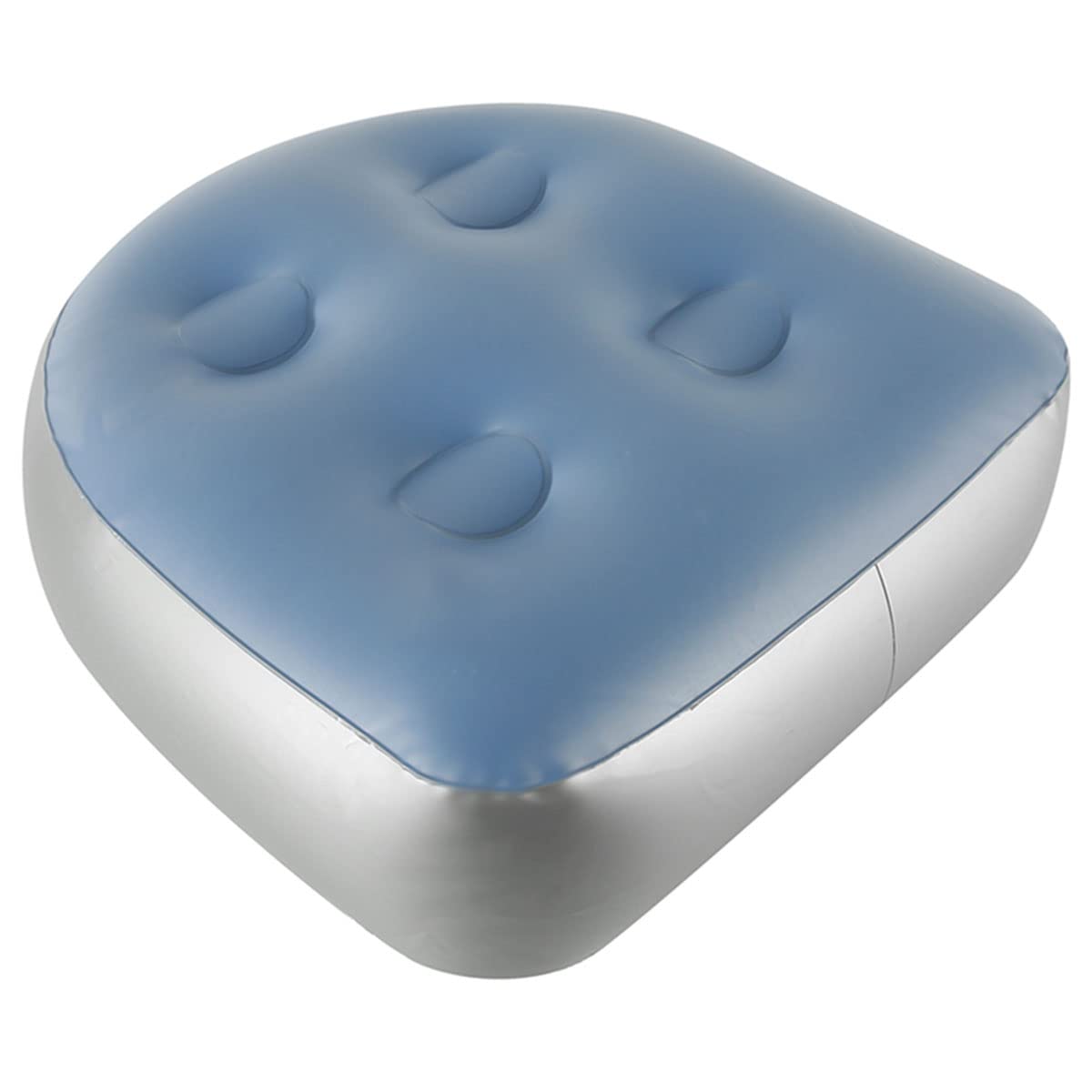 Inflatable Hot Tub Seat Thickened Portable Booster Seat Bath Spa Pad with Suction Cups Air and Water Filled Double Purpose Bathtub Massage Cushion for Spas and Bathtub (Blue 01)
