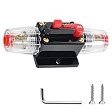 40 Amp Circuit Breaker Manual Reset Inline Fuse, 12V-48V DC for car Audio Marine Boat Trolling Motor Solar System Protection