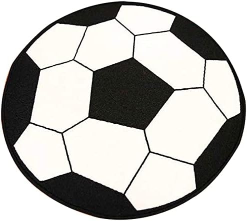 Alfombras redondas de fútbol para niños, con forma de fútbol, multicolor (Fútbol, 2.2 pies, redonda)