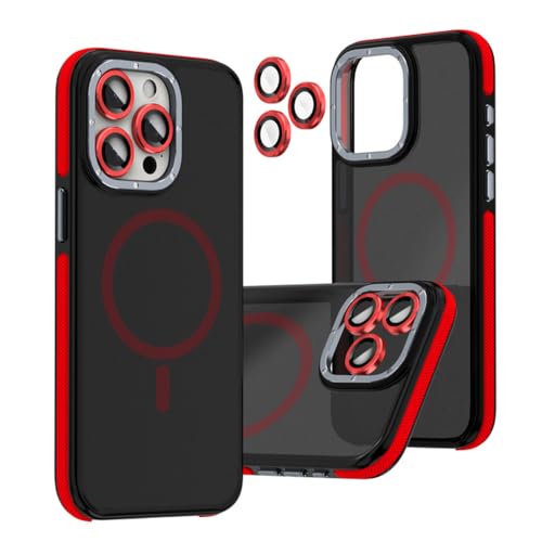 Coque iPhone 14 Pro Max charge sans fil magnétique avec protection objectif rouge