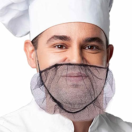 Moukkey Couverture de Barbe, 100 pièces Housse de Protection en Nylon pour Barbe, Protège-Barbes Respirants pour la Restauration, la Cuisine, Le Nettoyage, la Construction et Plus Encore Cover