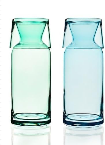 Miniatura 1 de VOSS Living - Juego de jarras de agua y vasos de noche, 23.6 onzas - Jarra de agua de vidrio - Jarra de agua para mesita de noche y vidrio - Juego