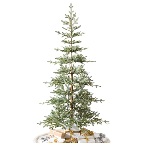 Image of Balsam Hill 6.5ft Pre-Lit Alpine Balsam Fir - Sparse Artificial Christmas Tree with 400 Clear LED Fairy Lights, Pre-Fluffed Memory Wire Branches & Easy Plug Technology for Elegant Spaces