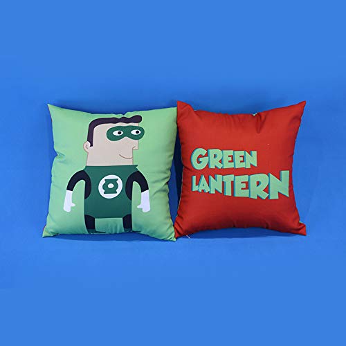 Lily&her Friends - Cojín decorativo para el respaldo del coche, diseño de los Vengadores, para el respaldo del coche, de tela impresa, para el hogar y la oficina, 17.71" x 17.71" - Green Lantern Cover