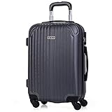 trolley clacson cm. 55 x 40 x 20 Rígida, ligera y resistente a los golpes. Candado de combinación integrado 3 dígitos. Superficie texturizada anti arañazos y rayaduras. Cierre doble cremallera.