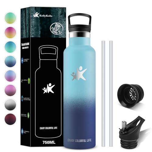 KollyKolla Edelstahl Trinkflasche 750ml, Vakuum Trinkflasche Edelstahl,...
