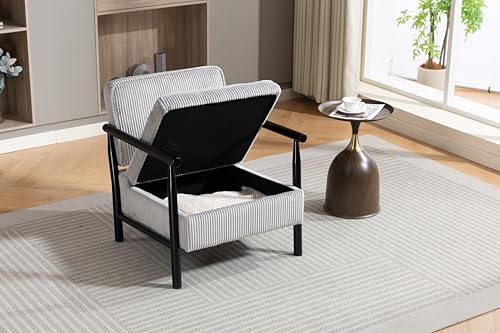 Sillón Plegable Pana Gris miniatura 3