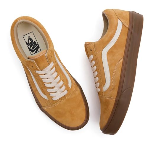 Vans Vans - Unisex Old Skool Shoes, Color Pig Suede Gum Antelope, Size: 8 D(M) US Mens / 9.5 B(M) US Womens