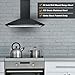 SNDOAS Black Range Hood,Wall Mount Range Hood 30 inch,Stainless Steel Kitchen Hood with Ducted/Ductless Convertible,Stove Vent Hood,Aluminum Filters,3 Speed Exhaust Fan,LED Light,Button Control