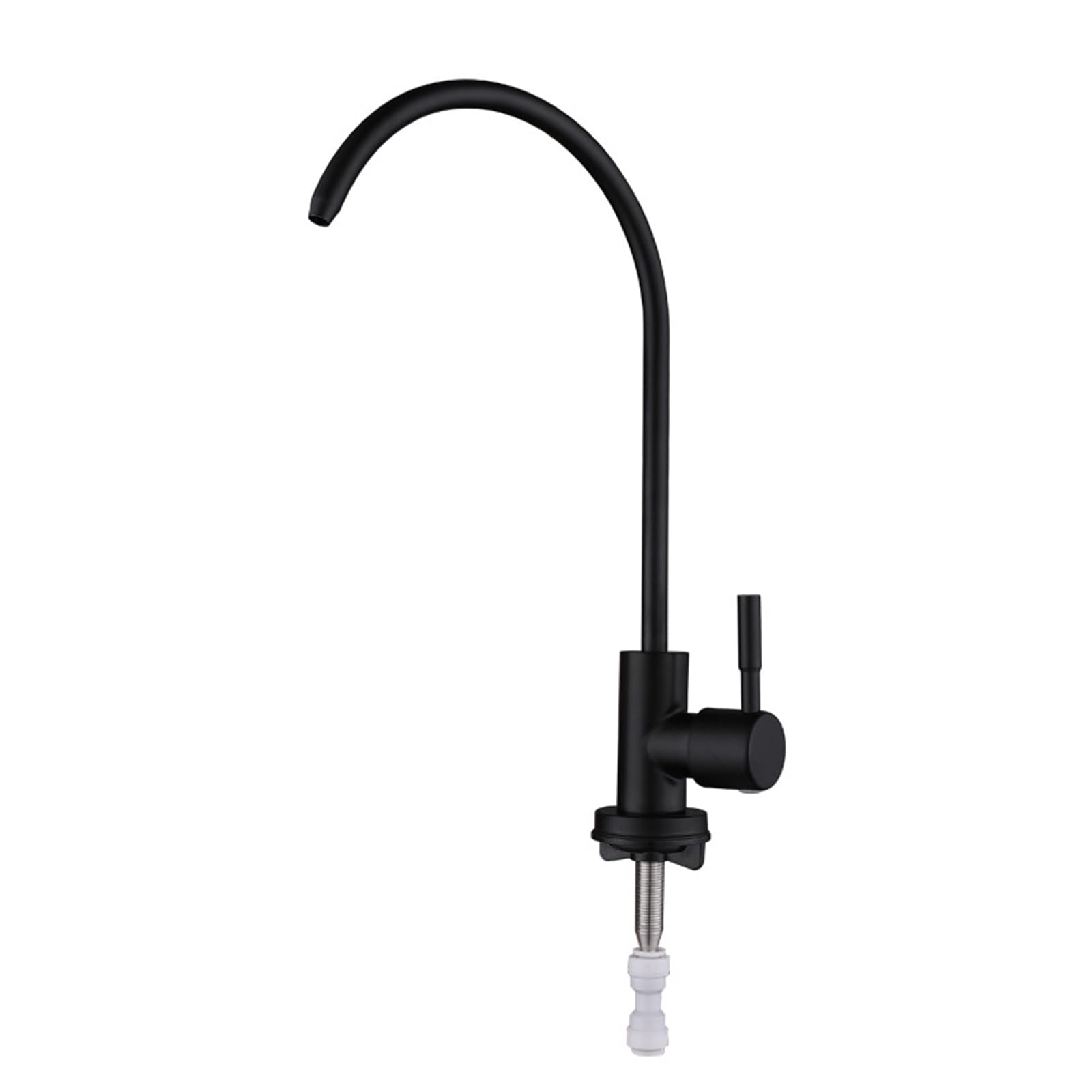 Faucet Black Swan Neck Faucet with Filter Swivel Tap for Kitchen Sink