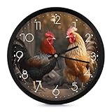 Le design rond de l'horloge murale coq et poulet est élégant et généreux, et les lignes lisses donnent aux gens une beauté visuelle. Le verre haute définition sur la surface est non seulement résistant à la poussière, mais également facile à nettoyer. Il suffit de l'essuyer doucement pour garder l'horloge murale propre et bien rangée.