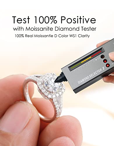 2CT Vintage Round Cut Halo Moissanite Engagement Rings for Women Moissanite Wedding Ring for Her（11）4