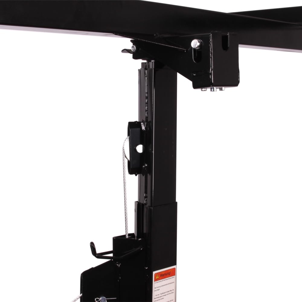 Springer Plattenheber für Trockenbau SW-PL68 mit Seilwinde – Werkzeug & Montagehilfe für Gipskarton & OSB – 68kg Tragkraft, 360° drehbar, klappbar, Höhenverstellung 140–335cm, Schwarz