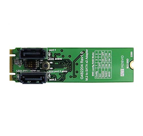 M.2 B+M Notch to SATA 7 Pin x2 Raid Card