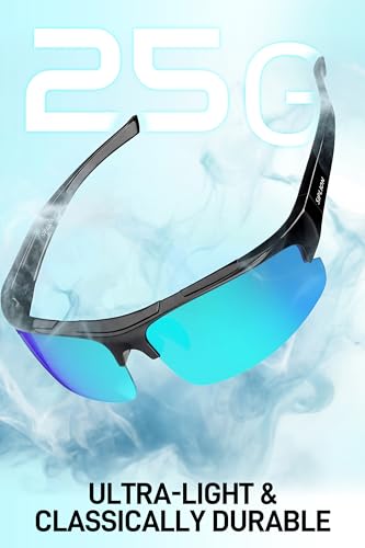 Image of SIPLION Polarized Sunglasses Men Sports: UV400 Protection Anti-Slip Wrap-Around TR90 Frame for Driving Fishing Golf Running