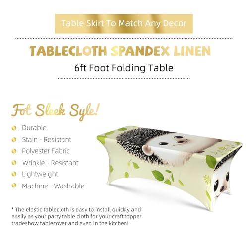 Nappe hérisson pour tables rectangulaires de 1,8 m housse extensible mariage - 6