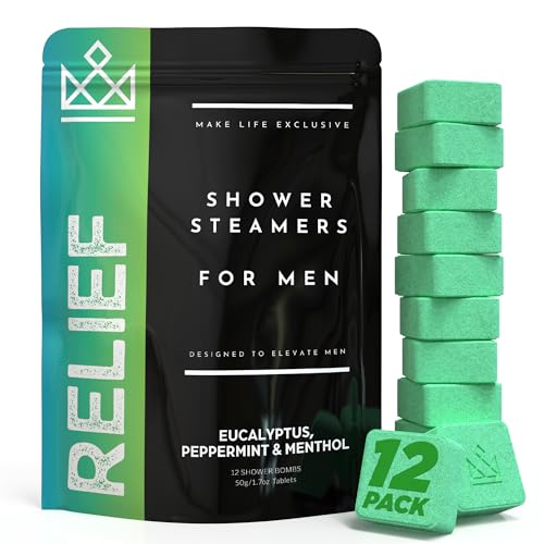 Vaporizadores de chuveiro masculinos – alívio – eucalipto mentol hortelã-pimenta – bombas de banho o