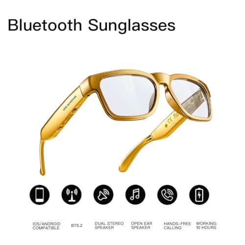 Image of OhO sunshine AI Smart Glasses for Men & Women, Bluetooth Smart Sunglasses with Open Ear Audio & ChatGPT Real-Time Translation (165 Languages), Smart AI Glasses with 10H for Meeting Travel Daily Wear