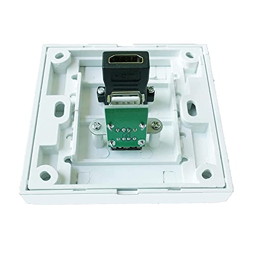 Image of HDMI /USB Multimedia Modular Wall Socket Face Plate Socket Plug Jack Cable or Adapter for Home /Office. (HDMI /USB)