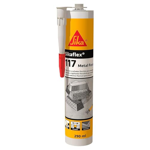 SIKA - Adhesivo para metales - Sikaflex 117 Metal Force gris claro - Para pegar metal - Interiores y exteriores - Gran trabajabilidad - 290 ml