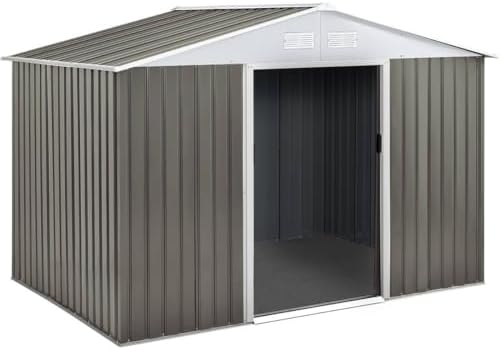 Abri de Jardin métal Dallas - 4,07 m² - Taupe