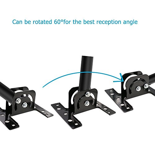 Vansky Adjustable Attic Antenna Mount - Outdoor TV Antenna Mounting Pole Universal Mount Brackets - Easy Installation, Solid Structure, Weather Proof (1in Diameter Mount Pipe)